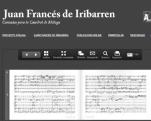 Libro de partituras del proyecto de Recuperación del Patrimonio Musical Andaluz